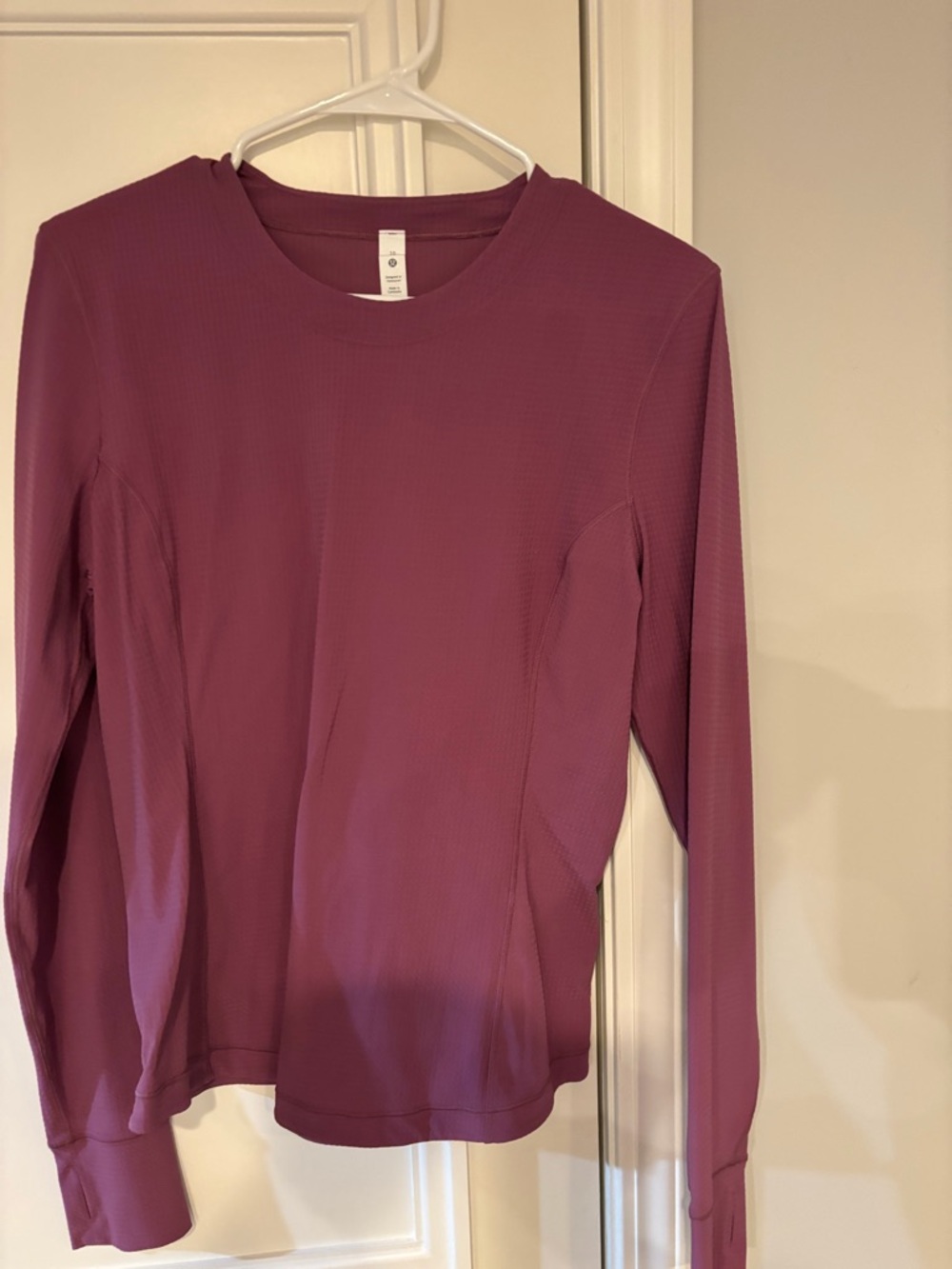 lululemon athletica Long Sleeve Crew Top in Mauve